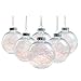 KI Store Clear Christmas Balls Ornament Plastic Shatterproof Large Christmas Tree Ornaments Iridescent 3.15 Inch Tree Decorations Set of 6