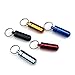 Portable Aluminum Pill Box Keyring Case Holder Bottle Stash Container