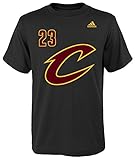 Lebron James Cleveland Cavaliers Youth Black Alternate Logo Name and Number T-shirt