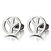 Unisex Anti-war Peace Sign Stud Earrings for Man and Women, Stainless Steel, 2pcs