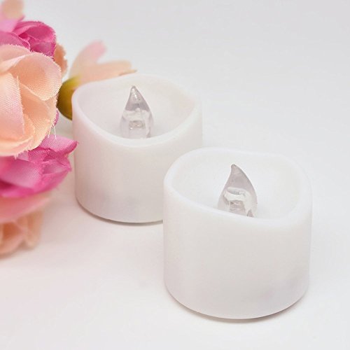 image for Beichi 24Pack White Flameless LED Tea Lights, Battery Operated Candles