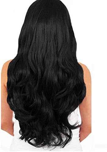 SOI ™ Clip Based Synthetic Fiber Hair Extension for Women's & Girls (Black Curly)
