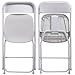 JAXPETY 40PCS Plastic Folding Chairs Wedding Party Event Chair Commercial, White