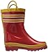 Puddle Play Kids Boys' Fire Chief Printed Waterproof Easy-On Rubber Rain Boots (9 M US Toddler)