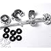 Ooouse12pcs Antique Silver Rhinestone Clip Lock Stopper Bead Charms Fit All Bracelet As Spacer Clasp with 12pcs Silicon Rubber Stopper O-rings