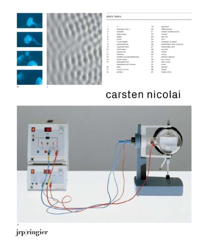 Carsten Nicolai: Static Fades Carsten Nicolai: Static Fades