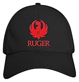 Ruger, 3-D Logo Cap, Unisex Adult, One Size Fits Most, Black