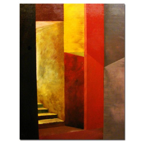 Mystery Stairway by Michelle Calkins, - Red Wall Art
