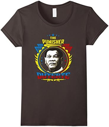Womens Duterte Punishes All T-Shirt Large Asphalt