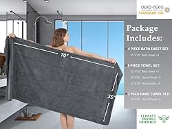 Extra Large Bath Sheet Set of 4,Ultra Soft Fluffy