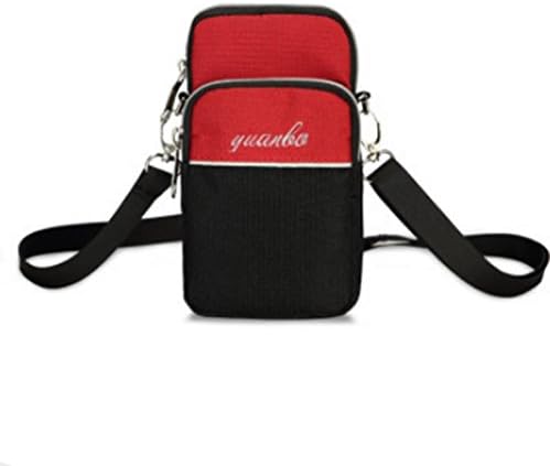 YaJaMa Mini Sport Shoulder Crossbody Satchel Bag Zipper Cellphone Purse Waist Bag(Red)