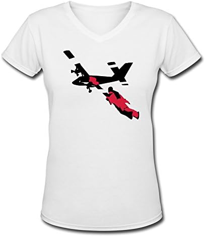 Vansty Wingsuit Short Sleeves T Shirt For Lady White Size M