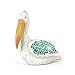 WonderMolly Coastal Collection Animal Life Resting Pelican with Crushed Glass Accent Figurine