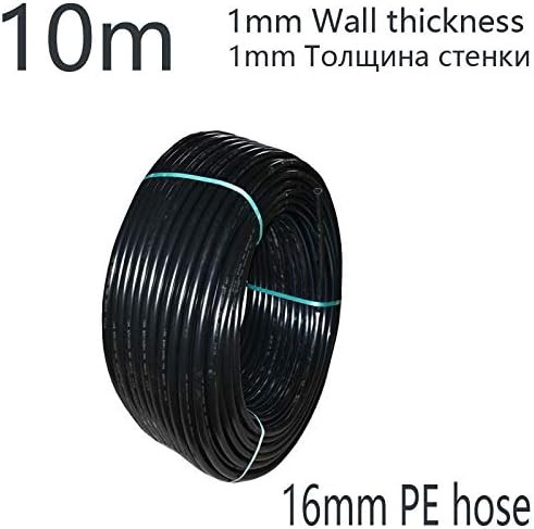 KMDSM 16mm 20mm PE irrigation Pipe 5/8" DN15 LDPE Tube Garden Irrigation Greenhouse Watering Hose 10m 15m (Color : 16PE x A x 10m)