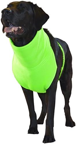 The Doggy Dickey Fleece Neck and Chest Warmer for Large Dogs, X-Large, Neon Green