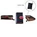 Ladies Luxury Soft Black (Multi Colored Inside) Hand Double-Stitched Real Nappa Leather RFID blocking Small Multi Fall Purse Large Multi Credit Card Wallet with Zip Up Coin Compartment