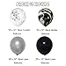 Mayen 60 Pcs 12 Inch Black and Silver Latex Balloons Set, Silver Confetti and Black Agate Marble Balloons for Birthday Party Decoration Wedding Baby Shower Graduation Bachelorette Balloon Garland Arch