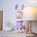 SKM Me Too Angela Stuffed Soft Cuddly Doll Toy Bunny Girls Baby Plush Rabbit Doll for Baby Kids, Birthday Gifts, Kid's Sleeping Partner, 14 inch+Gift Bag (Purple)