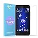 HTC U11 Screen Protector[2 Pack] Smiling Easy Installation Series[ Bubble Free ][Crystall Clear] 9H Hardness Tempered Glass Screen Protector for HTC U11 Warrantly