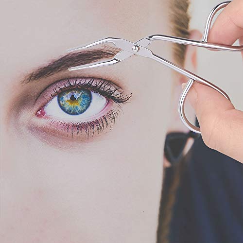Koicaxy Tweezers for Eyebrows, 2 Pack Scissors Tweezers for Nose Hair, Stainless Steel Scissors Shaped with Slant Tip Hair Gripping Eyebrow & Ingrown Hair Remover for Girl Women Men - Thumbnail 7