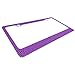 BLVD-LPF OBEY YOUR LUXURY Popular Bling 7 Row Purple Color Crystal Metal Chrome License Plate Frame with Crystal Screw Caps - 1 Frame