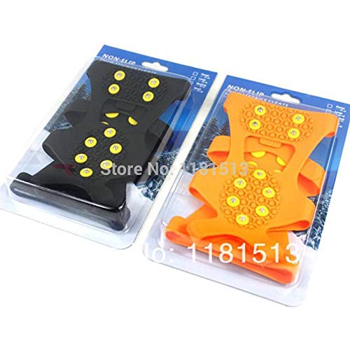 New Fashion 2 Pair New Portable Overshoes Studded Anti-Skid Grips Crampons Cleats 2 Colors Hot Selling