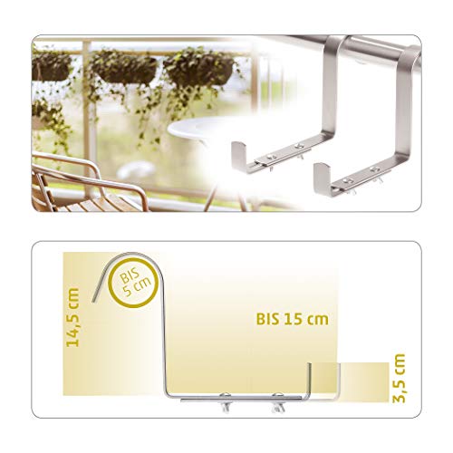 Blumenkastenhalterung Rundgeländer – Bunte Blütenpracht für perfekte Sommerstimmung – Made in Germany Blumenkastenhalter… – Bild 5