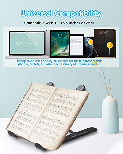 aifulo Laptop Stand, Adjustable Notebook Stand, Portable Foldable Cooling Desktop Laptop Holder Riser Mount Compatible with Laptop, Notebook Computer, Tablet, Kindle