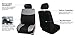 FH Group Flat Cloth Seat Covers Front Seat and Solid Rear Bench Full Set with Gift - Universal Fit for Cars, Trucks & SUVs (Gray/Black)