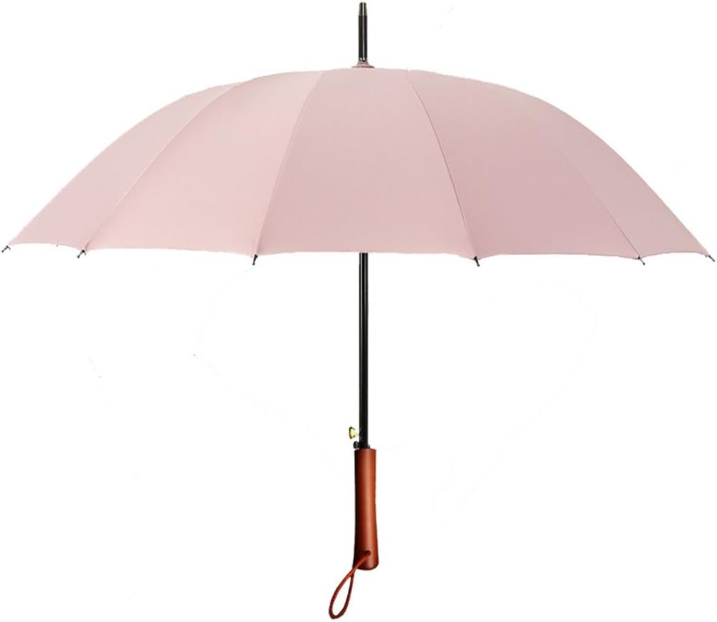 Wooden Golf Automatic Open Strong Durable Long-handled Umbrella with 16 Ribs Windproof Sun Protection Outdoor Umbrellas for Men and Women