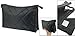Women Zipper Closure Rectangular Makeup Purse Bag Black