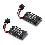 VOLANTEXRC 2pcs 7.4V 360mAh Lilon Battery for Remote Control Boat 795-1, 795-2, 795-3, 796-1