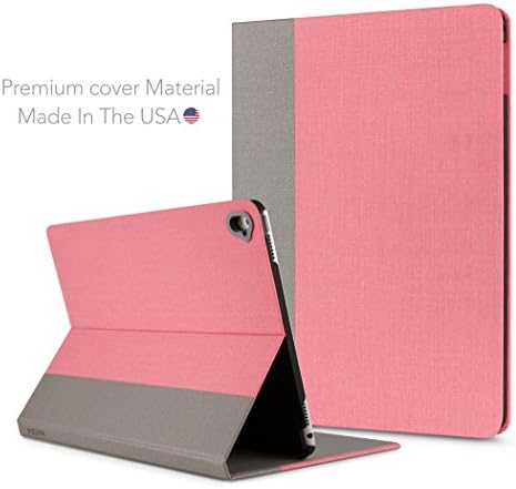 HATGA CASE iPad Pro 9.7 Case Cover [Model A1673, A1674, A1675] Pepto Pink with Sleep/Wake Function, Magnetic Closure - Pepto Pink / Dove Grey H1296