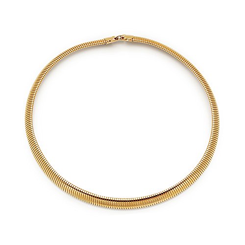 10mm Gold Plated Omega Chain Necklace, 18