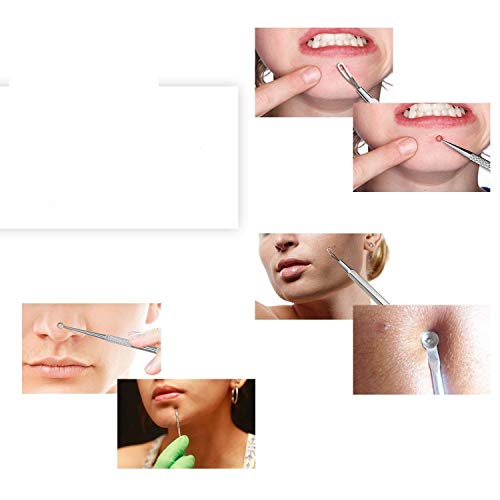 LUVODI 7 Pcs Pimple Popper Kit Blackhead Remover Comedone Extractor Acne Needle Removal Tool Set Facial Skin Care Tool Kit - Treatment for Blemish, Whitehead, Zit Popping