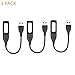 3pcs Charging Cables for Fitbit Flex Only (not for Fitbit One or other Models) Band Wireless Activity Bracelet Sport Wristband Fit Bit Flex Bracelet Sport Arm Band Armband Charge Charger USB Wire