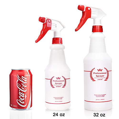 Plastic Spray Bottle 2 Pack, 32 Oz, All-Purpose Heavy Duty Spraying Bottles Sprayer Leak Proof Mist Empty Water Bottle for Cleaning Solution Planting Pet with Adjustable Nozzle - Thumbnail 3