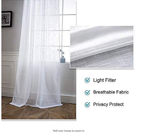 ایگرد خرید از آمازون Ryb Home Semi Sheer Privacy Curtains For