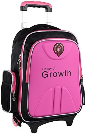 Flyshine EVA Kid Child School Backpack Rolling Backpack Wheeled Book Backpack Travelling Bags with Removable Wheeled Trolley Hand