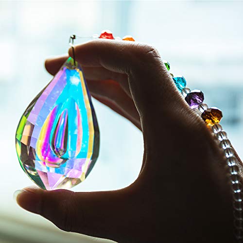 Vasdoo Glass Crystal Ball Prism Pendant Suncatcher Rainbow Maker for Window,Office,Garden Decoration with Gift Box, Pack of 2