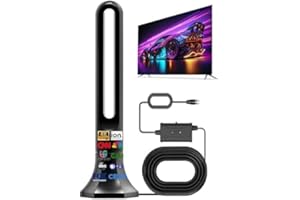 AIRDOUX 2025 TV Antenna for Smart and Old TVs, Upgraded Full 360° Signal Reception Digital Antenna for Local Channels, HD Antenna Support 4K 1080p with Signal Booster Digital HD Indoor & Outdoor