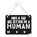 Pearhead Pet Pregnancy Announcement Chalkboard Photo Prop, ‘Mom & Dad Are Getting Me A Human,’ New Baby Sign for Dog or Cat