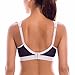 SYROKAN Women's Sports Bra Wireless Comfort High Impact Support Bounce Control Plus Size Workout Bra Black/Grey-2 40DD