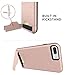 Teelevo Wallet Case for iPhone 7 Plus/iPhone 8 Plus - Dual Layer Shock Absorbent Case with Card Slot Holder and Kickstand for Apple iPhone 7 Plus (2016) / iPhone 8 Plus (2017) - Rose Gold