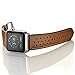 For Apple Watch Band, 42mm Brown Huabanxie Genuine Leather iwatch Strap Replacement Band with Stainless Metal Clasp for Apple Watch Series 3 Series 2 Series 1 Sport ,42mm brown