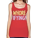 LFD Women's Whoreifying 2c Cotton Tank Tops Underwaist Red XL