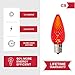 HLO Lighting Set of 25 Red C9 Christmas Lights | Faceted C9 LED Christmas Light Bulbs for Indoor & Outdoor Use | Durable C9 LED Lights | Replacement C9 Bulbs