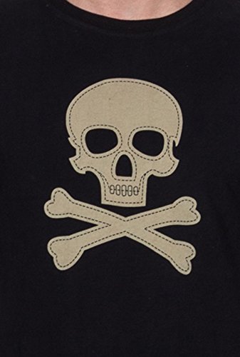 nuteez men's skull tee and pants set large black