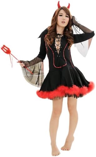 Amazon デビル 小悪魔 衣装豪華3点セット コスチューム レディース フリーサイズ コスプレ 仮装 通販