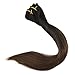 Full Shine 10 Pcs Clip In Human Hair Extensions 120 Gram Remy Hair Clip In Extensions Color 1B Fading to Color 4 Dark Brown 18 Inch Best Clip Hair Extensions